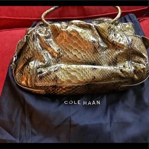Large, new Cole Haan olive green hand bag.